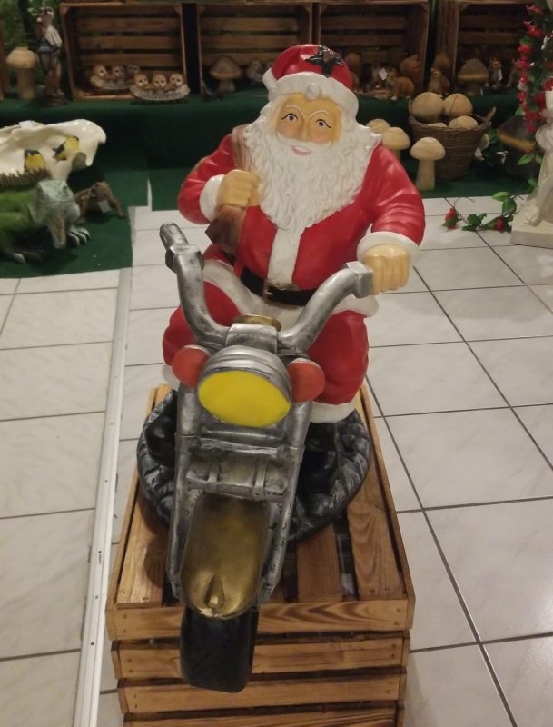 Preview: Weihnachtsmann auf Motorrad *SELBSTABHOLUNG*